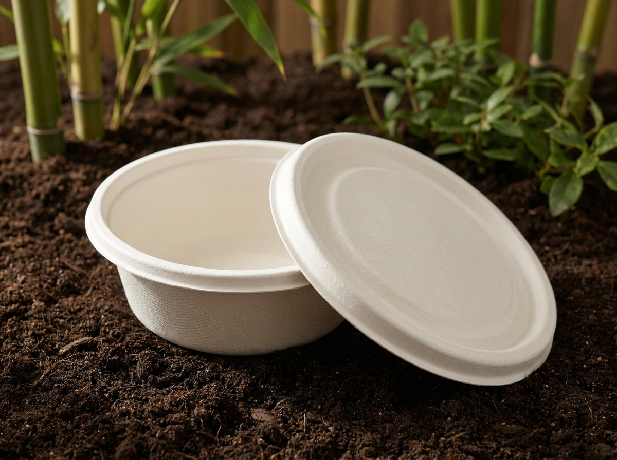 Bagasse pulp food bowl